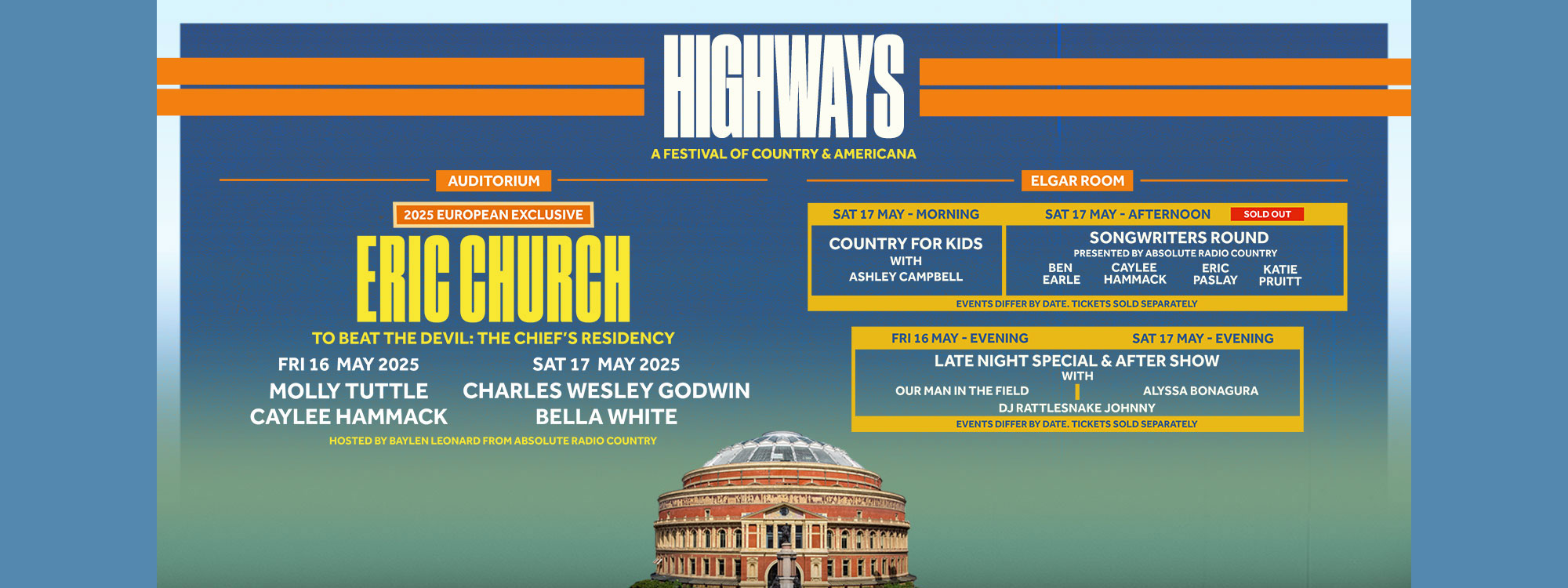 Highways 2025 at the Royal Albert Hall